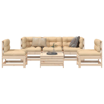 6-delige Loungeset massief grenenhout