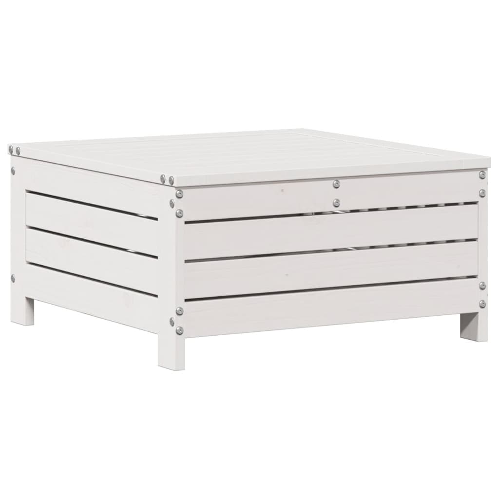 6-Delige Loungeset Met Kussens Massief Grenenhout Wit