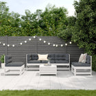 Loungeset 6-delig massief grenenhout wit