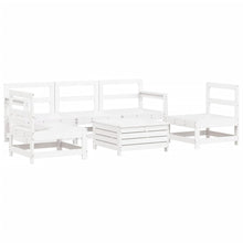 6-delige Loungeset massief grenenhout wit