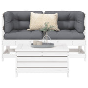 Loungeset 3-delig massief grenenhout wit