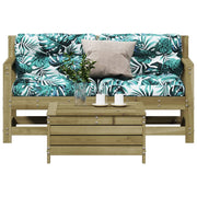 3-piece Lounge Set with Cushions Impregnated Pine Wood