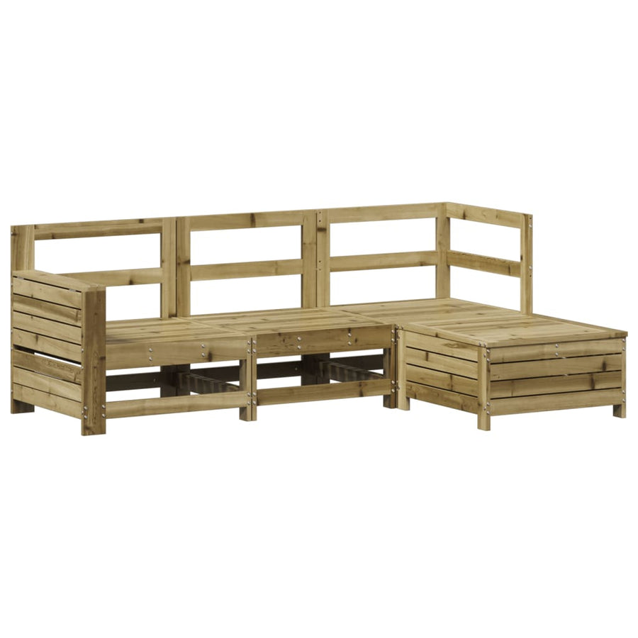 4-delige Loungeset geïmpregneerd grenenhout