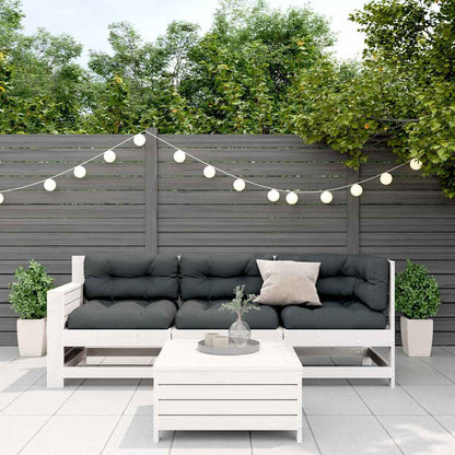 4-delige Loungeset met kussens massief grenenhout