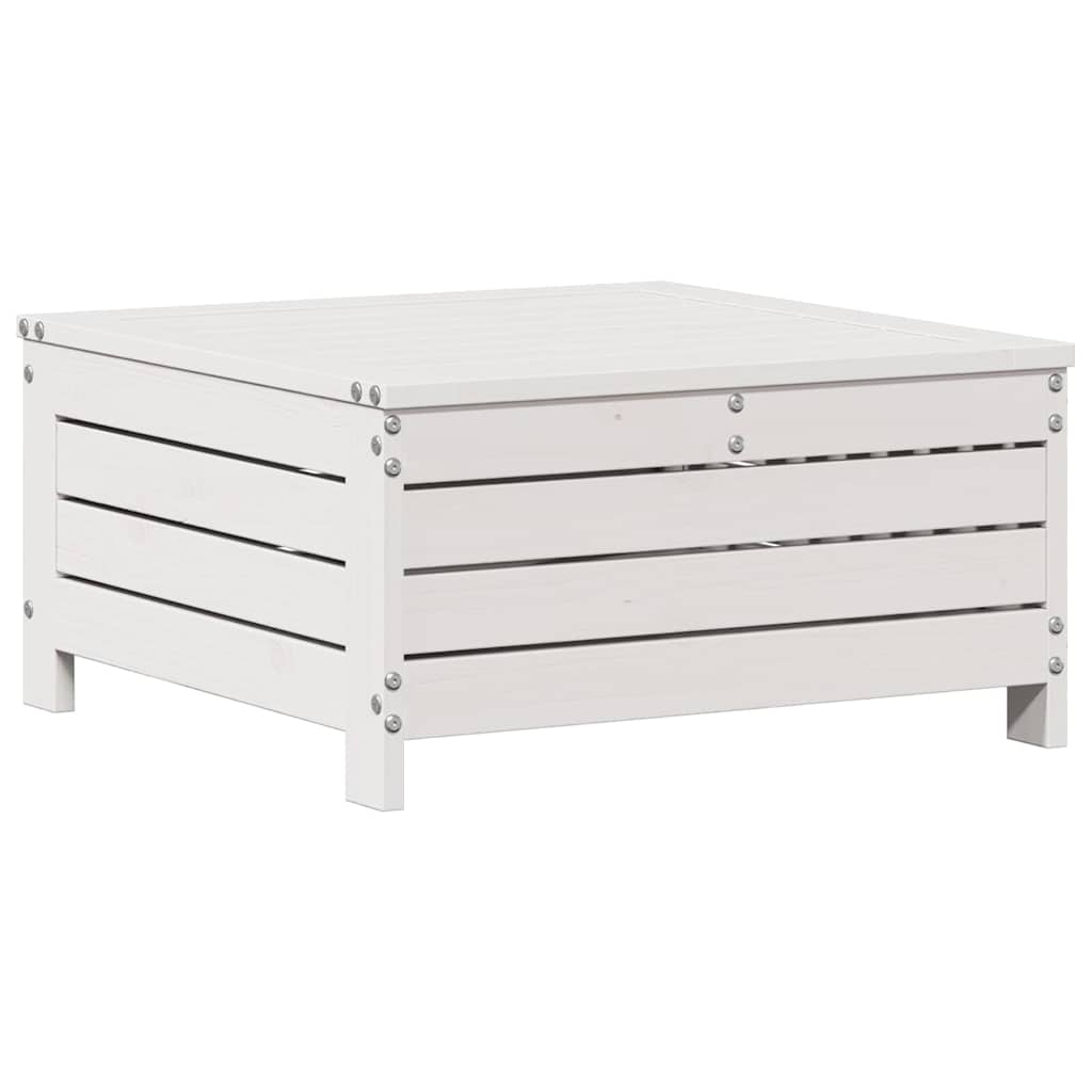 4-Delige Loungeset Met Kussens Massief Grenenhout Wit grenenhout