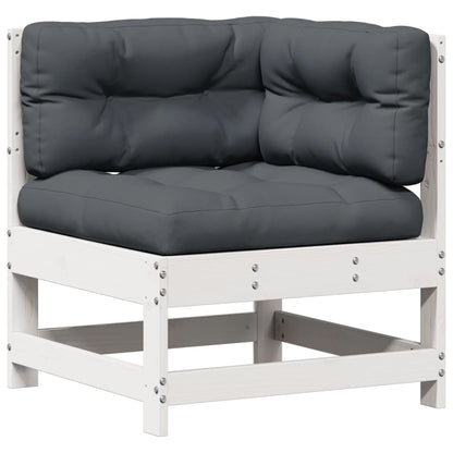 4-delige Loungeset met kussens massief grenenhout