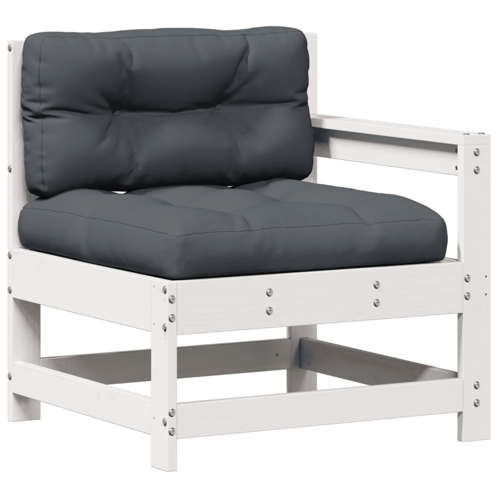 4-delige Loungeset met kussens massief grenenhout
