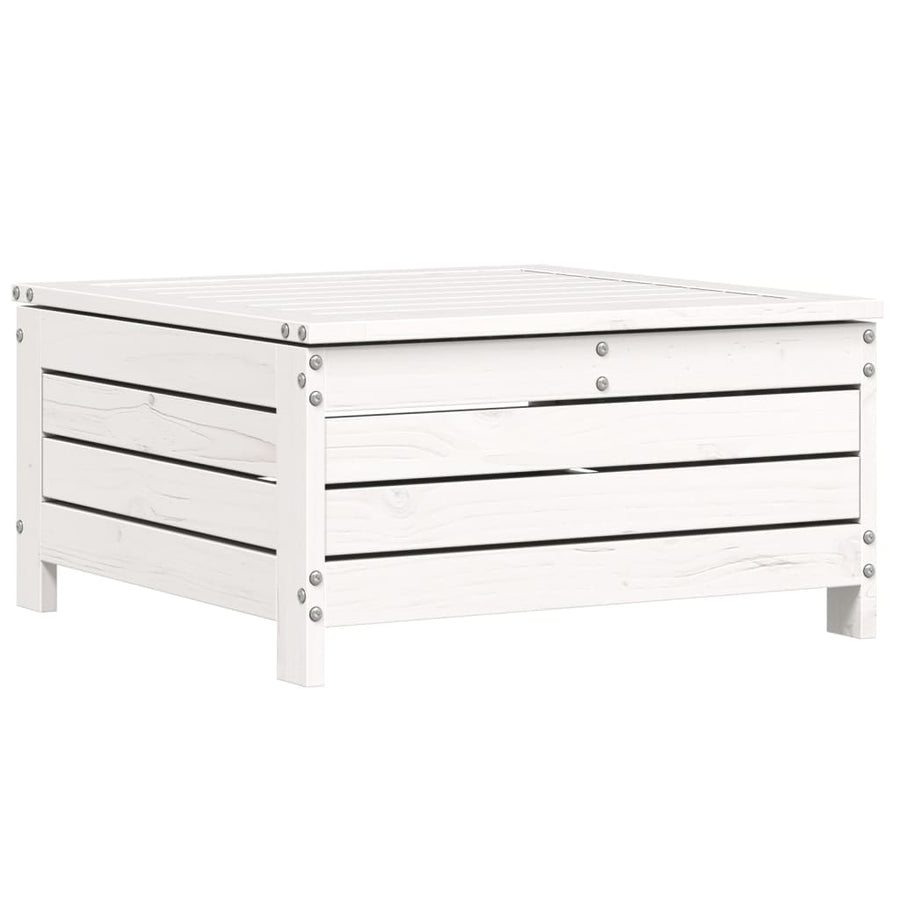 4-delige Loungeset massief grenenhout wit