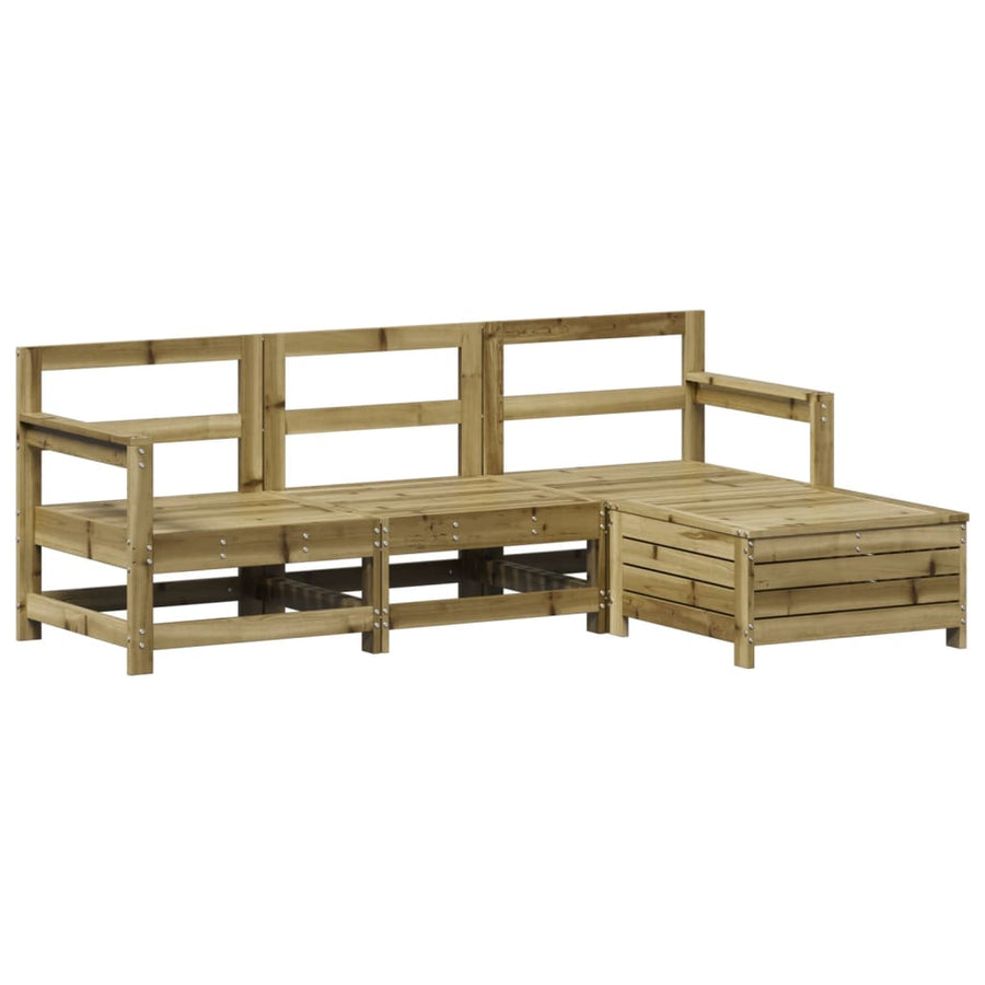 4-delige Loungeset geïmpregneerd grenenhout