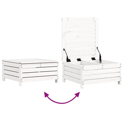 6-delige Loungeset massief grenenhout wit