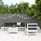 Loungeset 6-delig massief grenenhout wit
