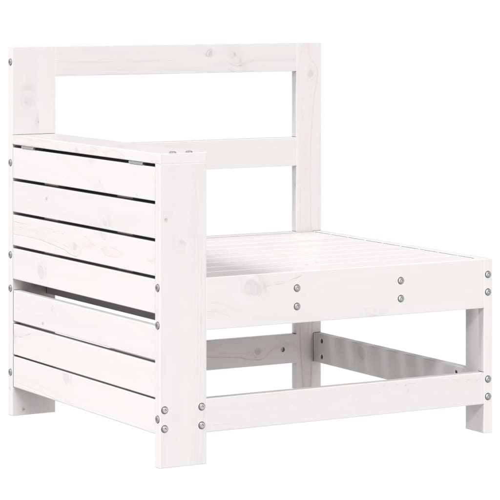 5-delige Loungeset massief grenenhout wit
