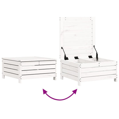 5-delige Loungeset massief grenenhout wit