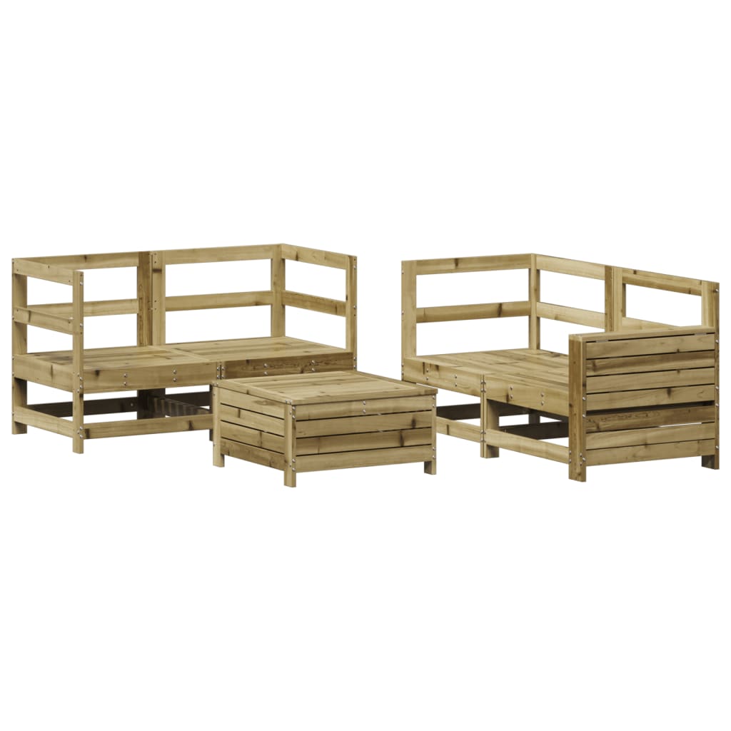 5-delige Loungeset geïmpregneerd grenenhout
