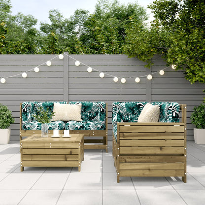 5-delige Loungeset geïmpregneerd grenenhout