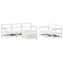 6-delige Loungeset massief grenenhout wit