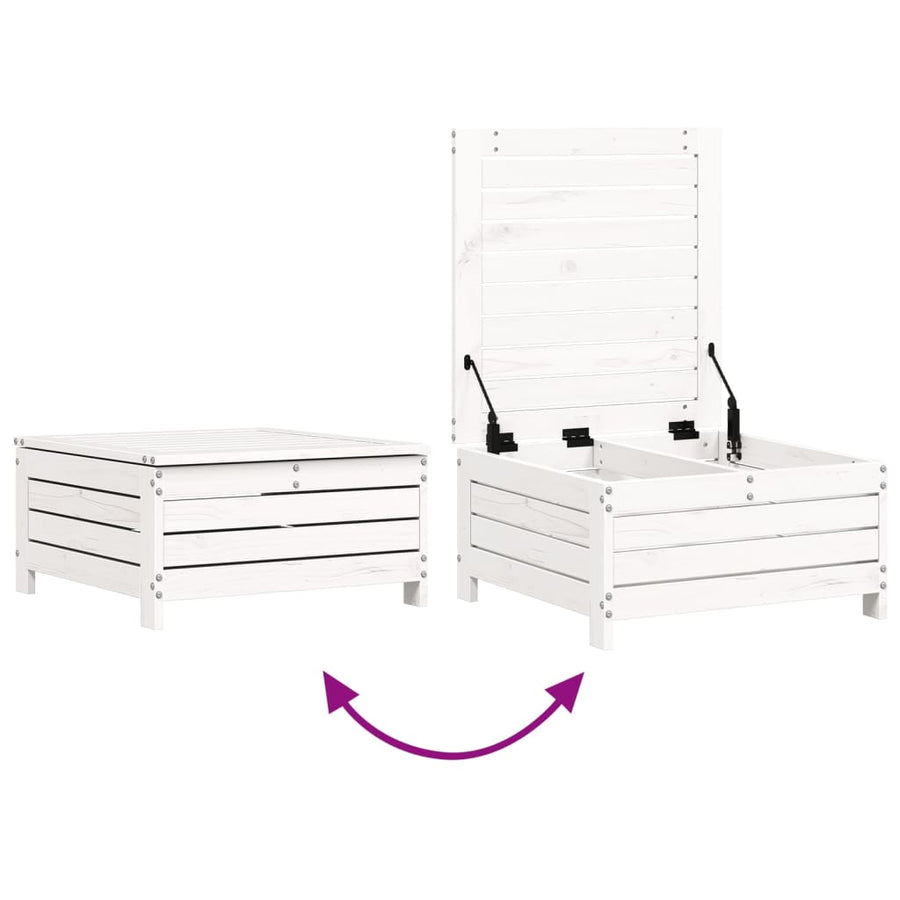 6-delige Loungeset massief grenenhout wit