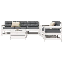 6-delige Loungeset massief grenenhout wit