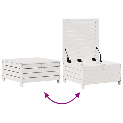 6-Delige Loungeset Met Kussens Massief Grenenhout Wit