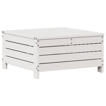 5-Delige Loungeset Met Kussens Massief Grenenhout Wit Wit grenenhout