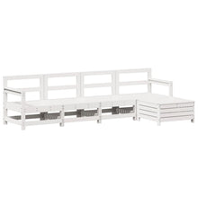 5-delige Loungeset massief grenenhout wit