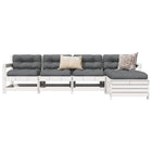 5-piece Lounge Set Solid Pinewood White