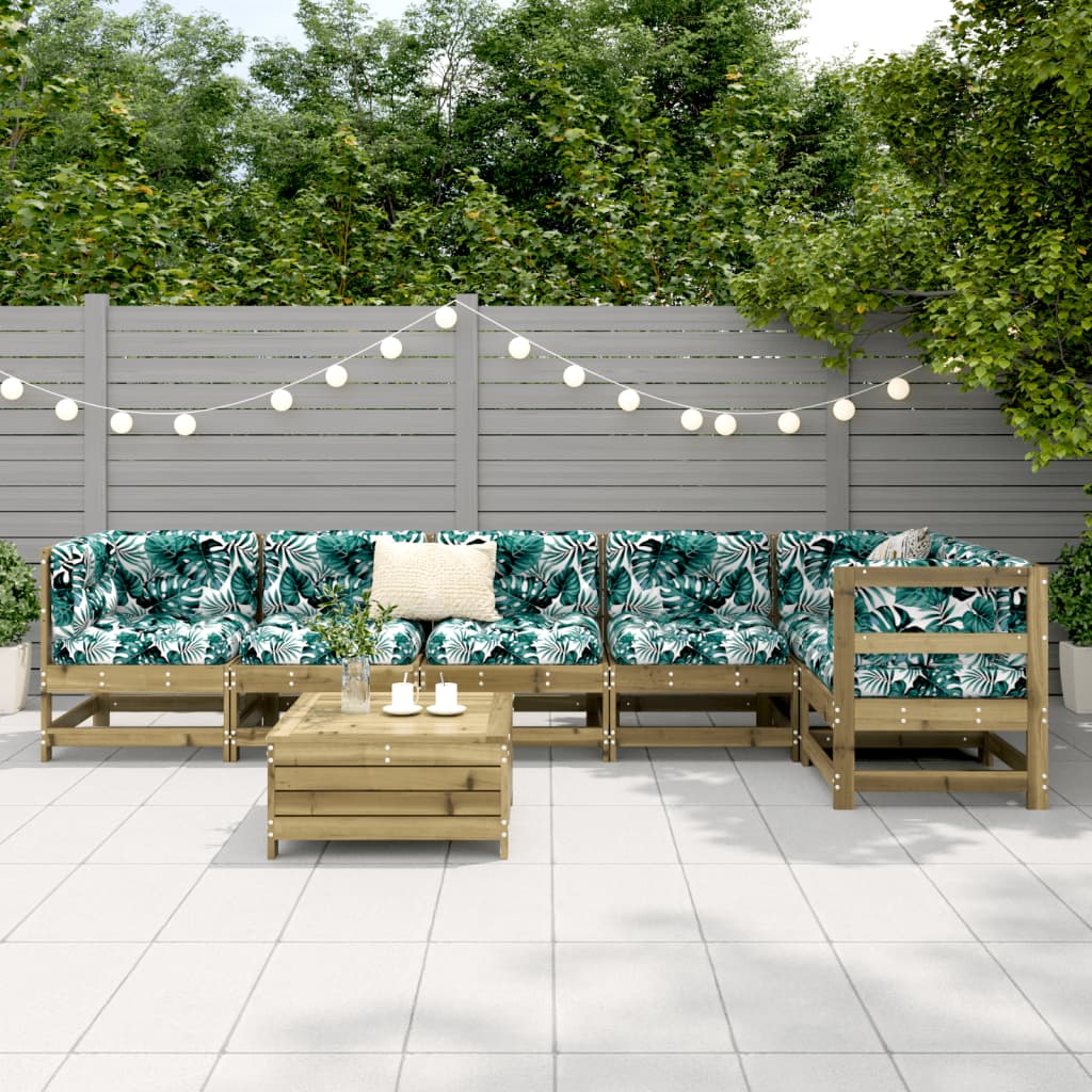 7-delige Loungeset geïmpregneerd grenenhout