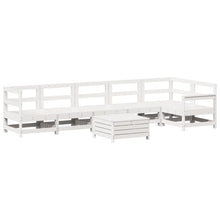 7-delige Loungeset massief grenenhout wit