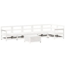 7-delige Loungeset massief grenenhout wit