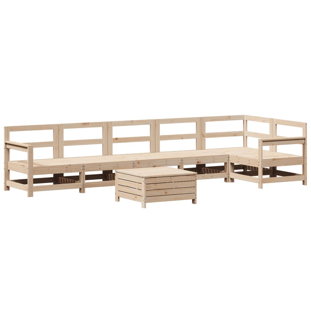7-delige Loungeset massief grenenhout