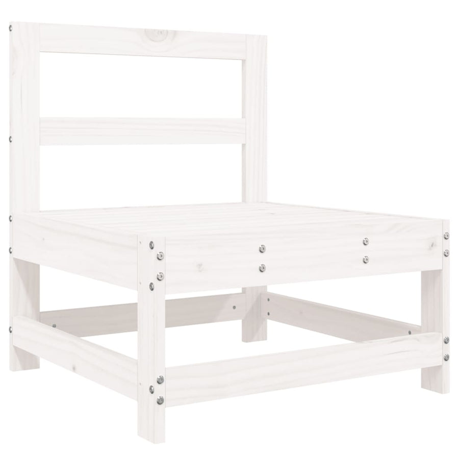 7-delige Loungeset massief grenenhout wit
