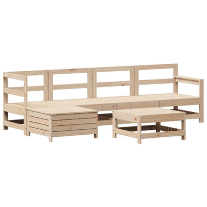 6-delige Loungeset massief grenenhout