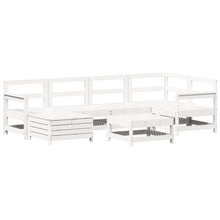 7-delige Loungeset massief grenenhout wit