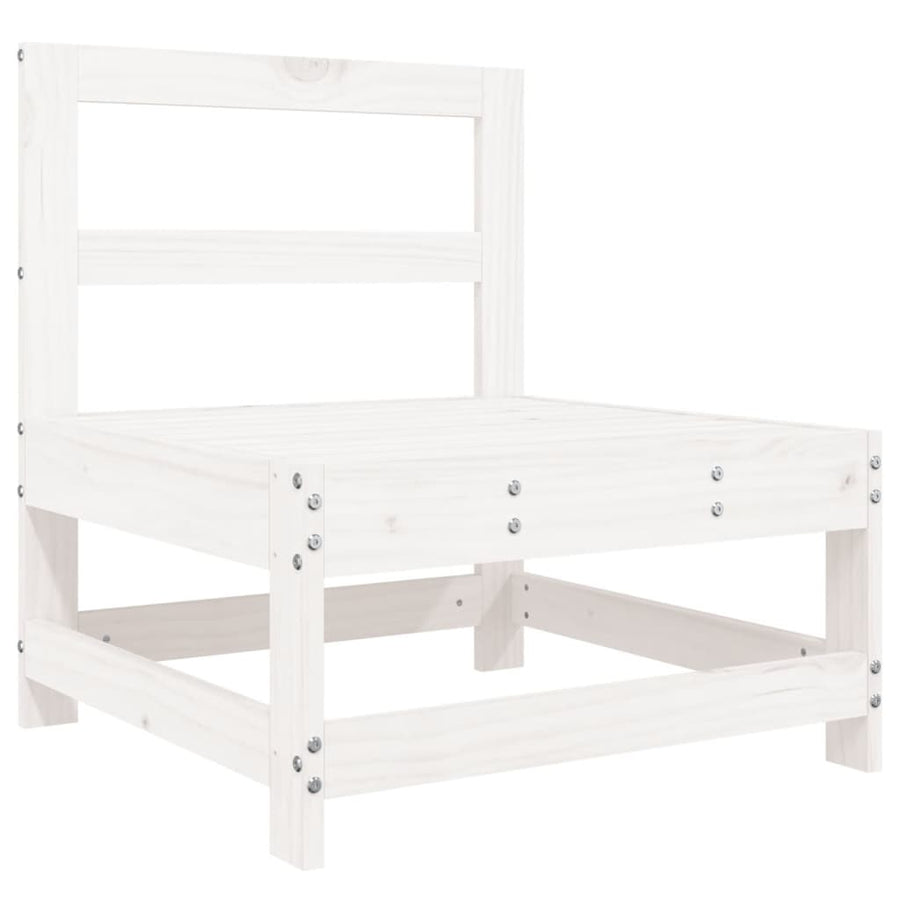 7-delige Loungeset massief grenenhout wit