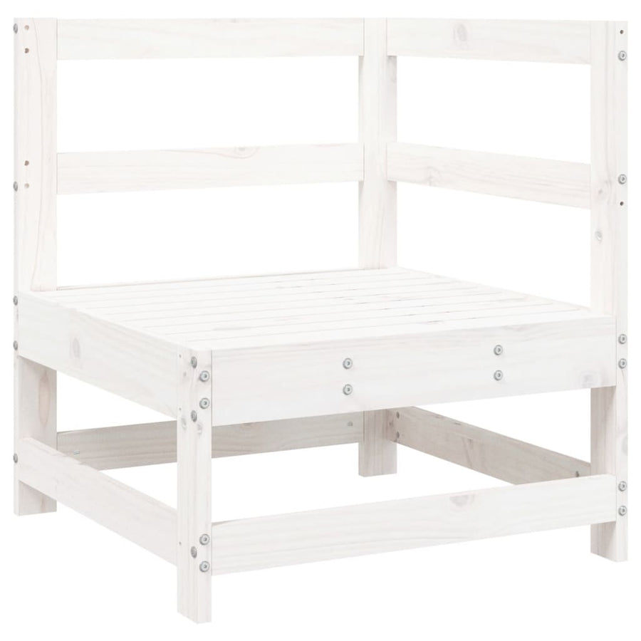 7-delige Loungeset massief grenenhout wit