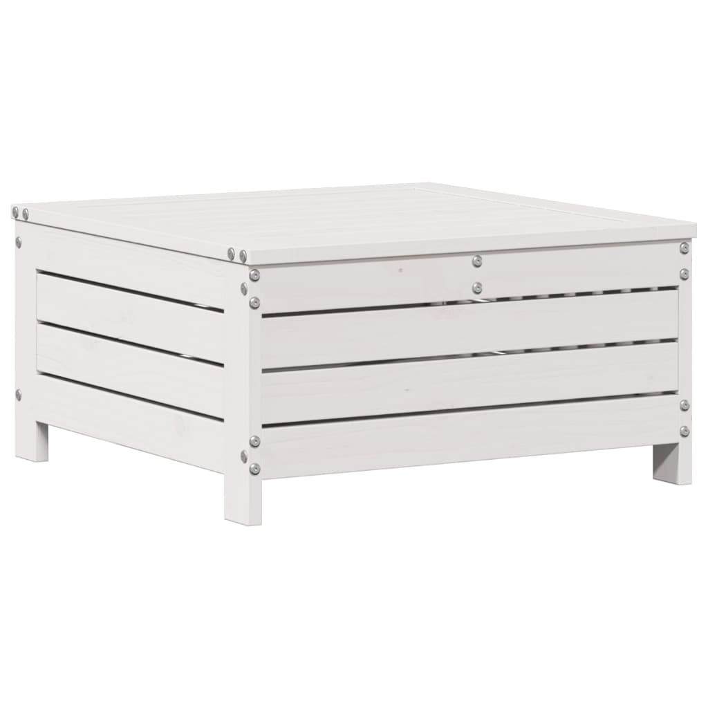 7-Delige Loungeset Met Kussens Massief Grenenhout Wit Wit grenenhout