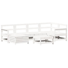 7-delige Loungeset massief grenenhout wit