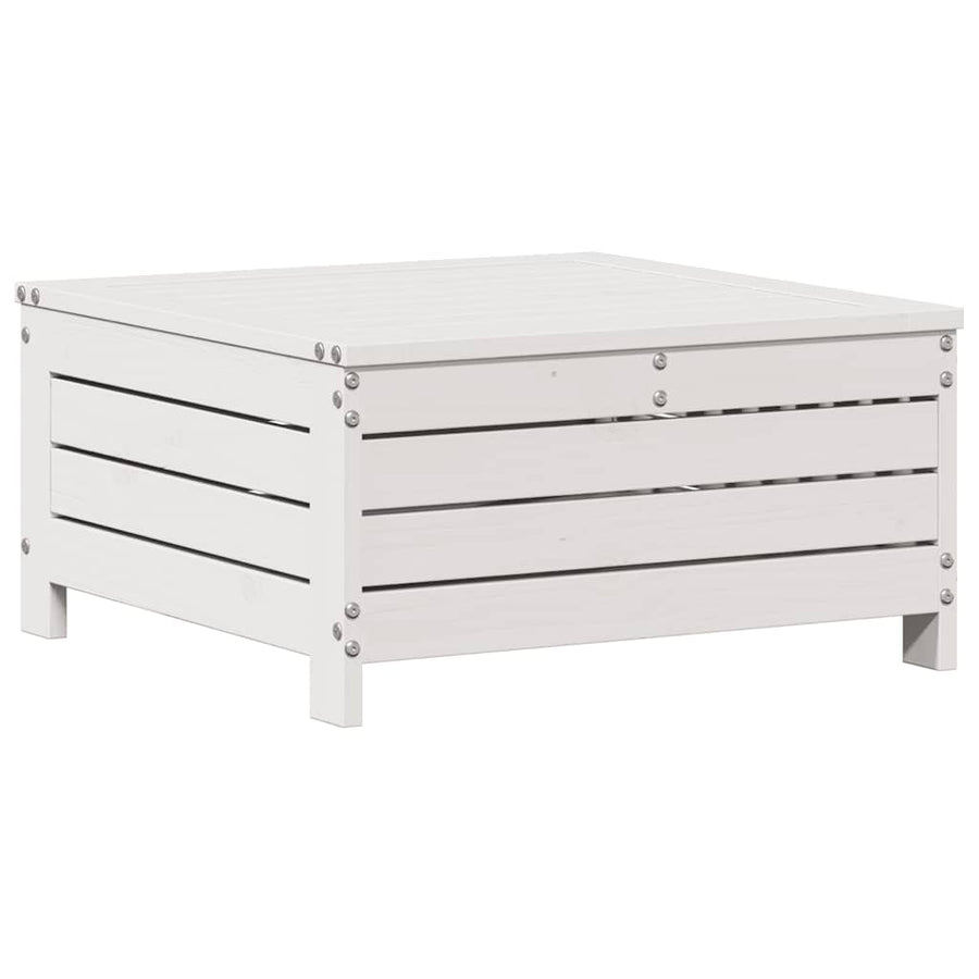 7-Delige Loungeset Met Kussens Massief Grenenhout Wit Wit grenenhout