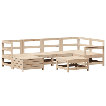 7-delige Loungeset massief grenenhout