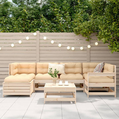 7-delige Loungeset massief grenenhout