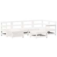 7-delige Loungeset massief grenenhout wit