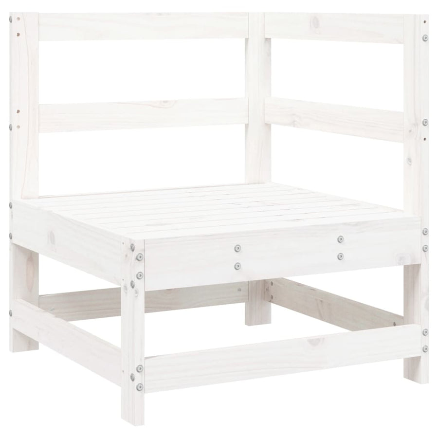 7-delige Loungeset massief grenenhout wit