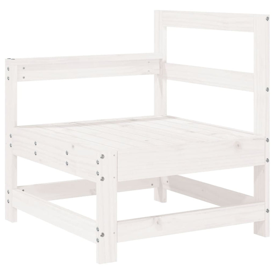 7-delige Loungeset massief grenenhout wit
