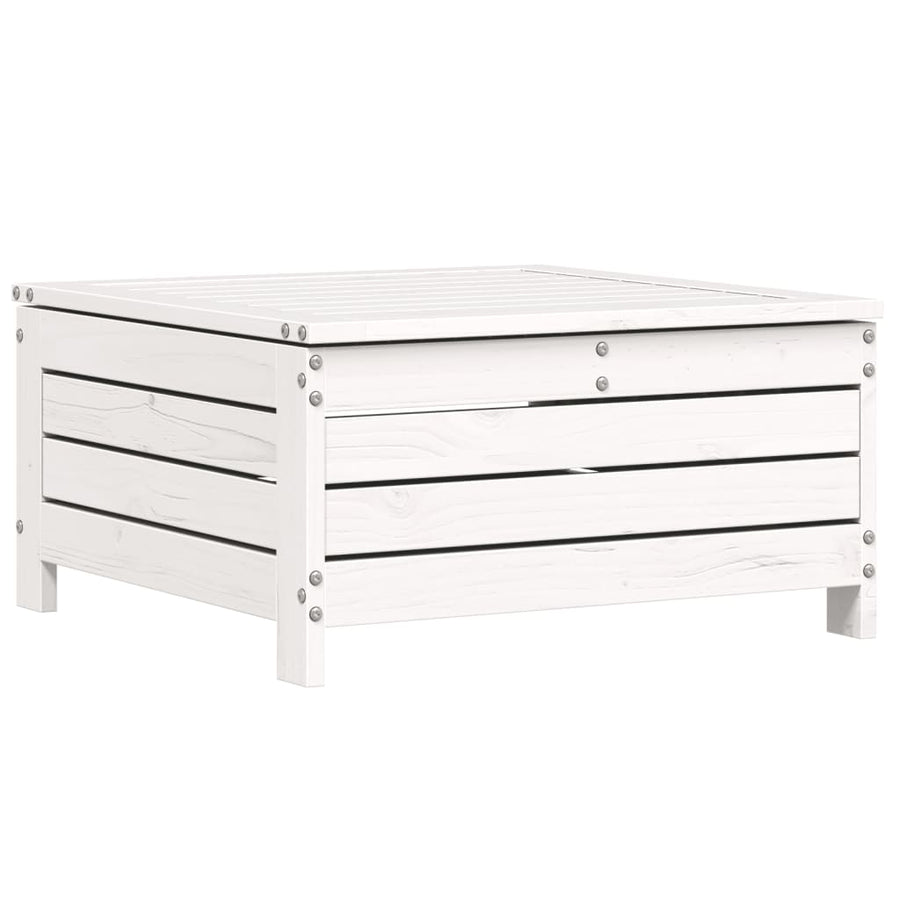 7-delige Loungeset massief grenenhout wit