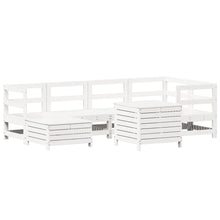 7-delige Loungeset massief grenenhout wit