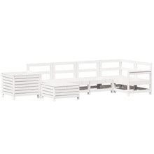 7-delige Loungeset massief grenenhout wit