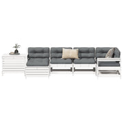 7-piece Lounge Set Solid Pine Wood White