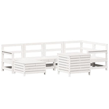 7-delige Loungeset massief grenenhout wit
