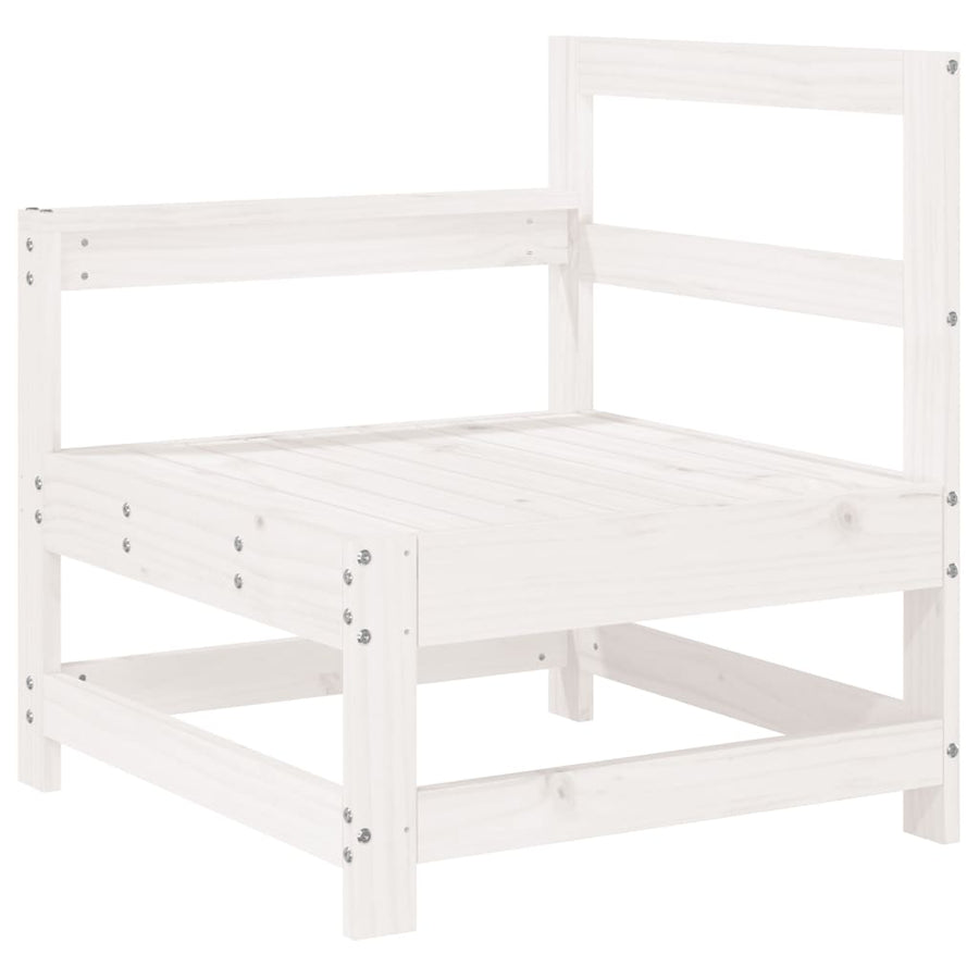 7-delige Loungeset massief grenenhout wit