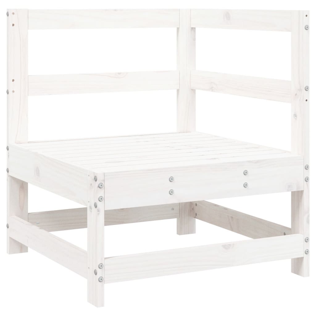 7-delige Loungeset massief grenenhout wit